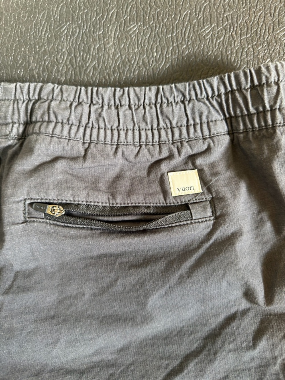 Women’s Gray Drawstring Ripstop Shorts - Picture 3 of 4